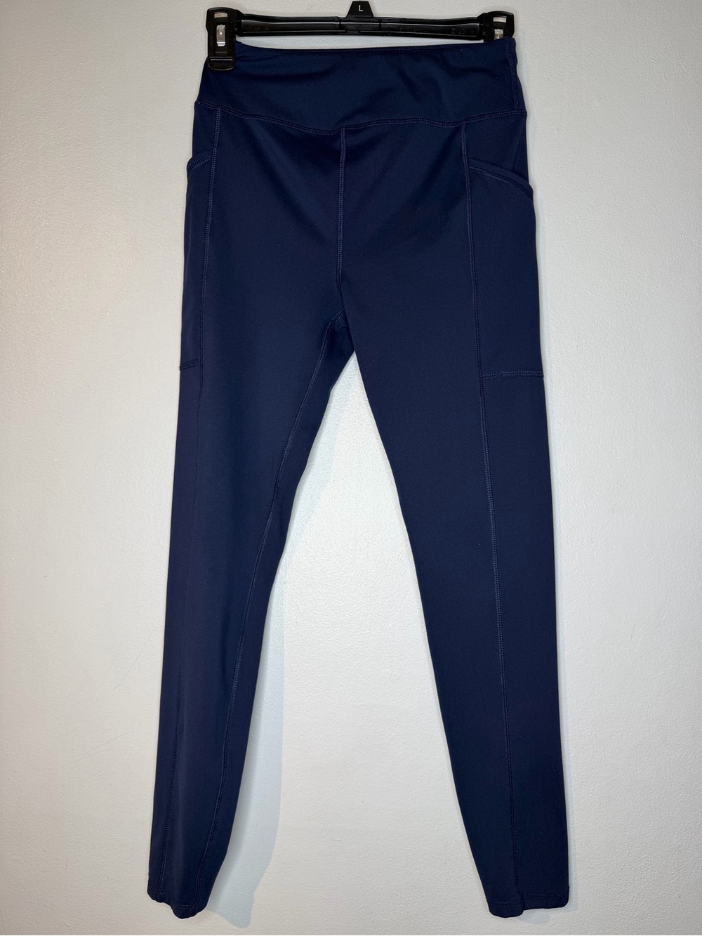 SO Girls Navy Blue Athletic Leggings with Side Pockets